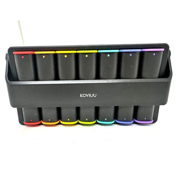 Koviuu 7- Day Weekly Pill Organizer Rainbow-Colored medicine Travel - Picture 1 of 9